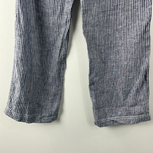 Chelsea & Theodore 100% Linen Striped Elastic Pull On Beachy Pants Womens Size S - Picture 12 of 14